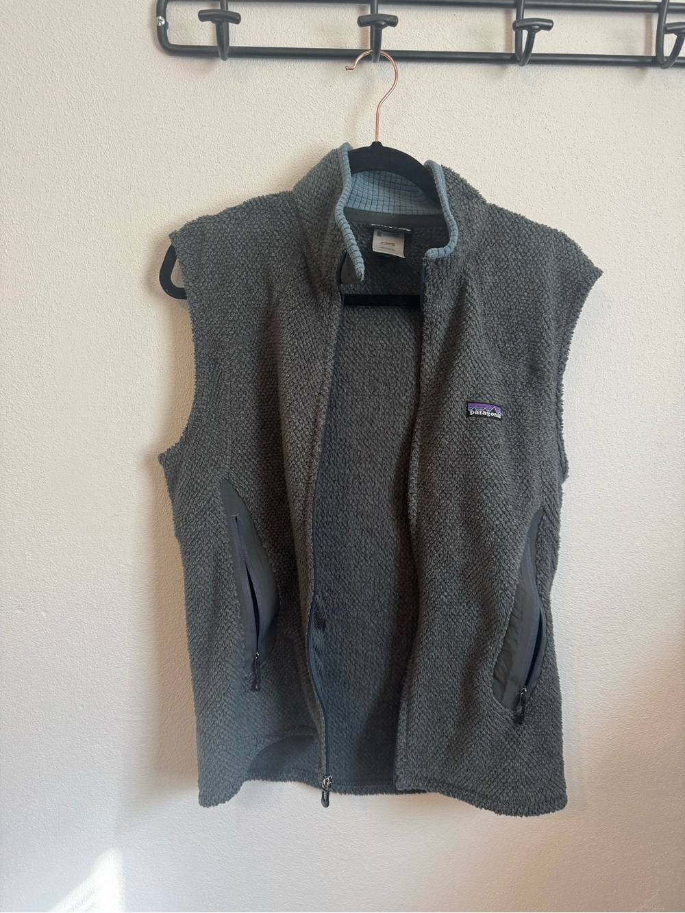 Patagonia Light Gray Textured Fleece Jacket